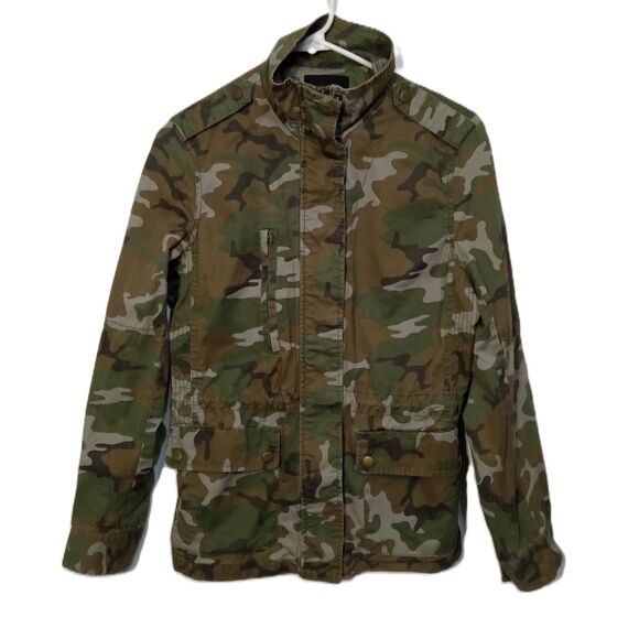 Love Tree Large Women's Cotton Camo Zip-Up Military Anorak Jacket - Picture 1 of 7